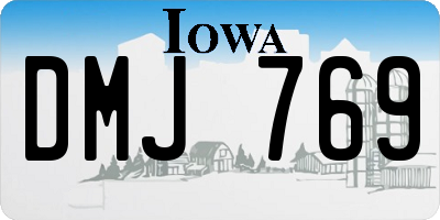 IA license plate DMJ769