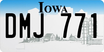 IA license plate DMJ771