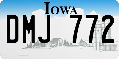 IA license plate DMJ772