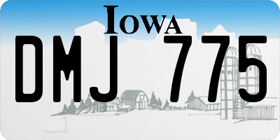 IA license plate DMJ775