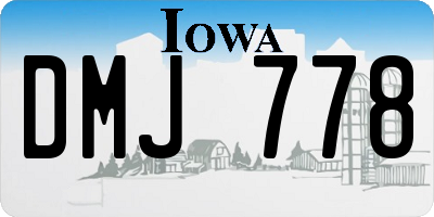 IA license plate DMJ778