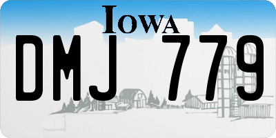 IA license plate DMJ779