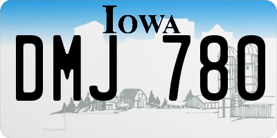 IA license plate DMJ780