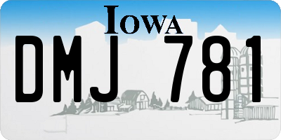 IA license plate DMJ781