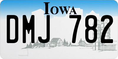 IA license plate DMJ782