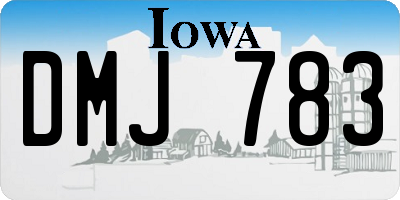 IA license plate DMJ783