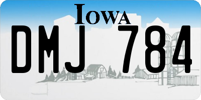 IA license plate DMJ784