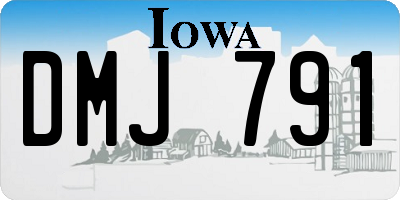 IA license plate DMJ791