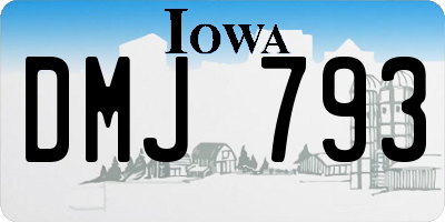 IA license plate DMJ793