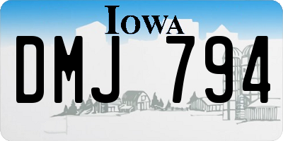 IA license plate DMJ794