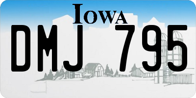 IA license plate DMJ795