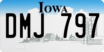 IA license plate DMJ797