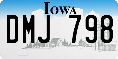 IA license plate DMJ798
