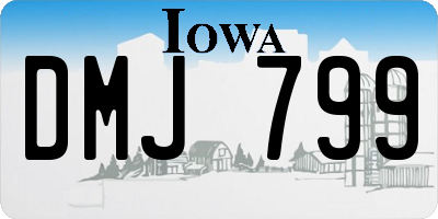 IA license plate DMJ799