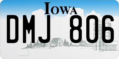 IA license plate DMJ806