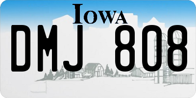 IA license plate DMJ808