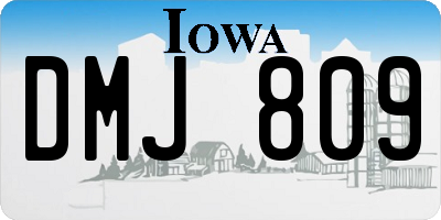 IA license plate DMJ809