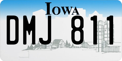 IA license plate DMJ811