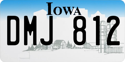 IA license plate DMJ812