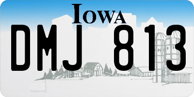 IA license plate DMJ813