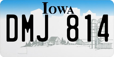 IA license plate DMJ814