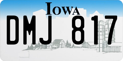 IA license plate DMJ817