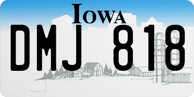 IA license plate DMJ818