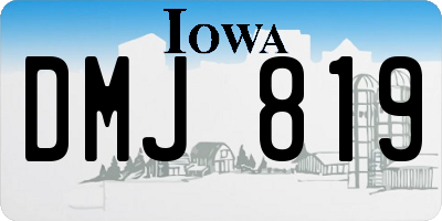 IA license plate DMJ819