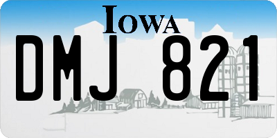 IA license plate DMJ821