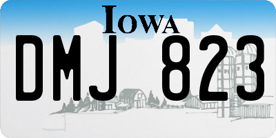 IA license plate DMJ823