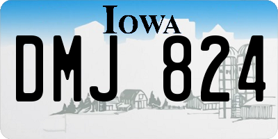 IA license plate DMJ824
