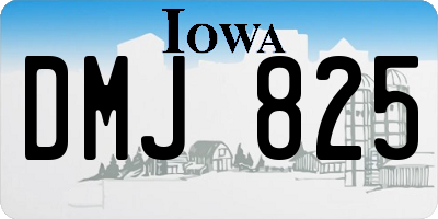 IA license plate DMJ825