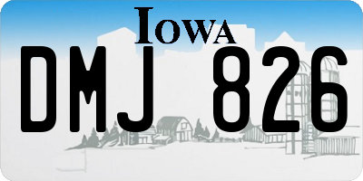 IA license plate DMJ826