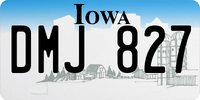 IA license plate DMJ827