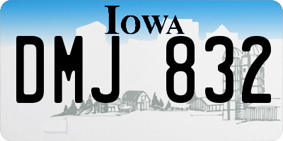 IA license plate DMJ832