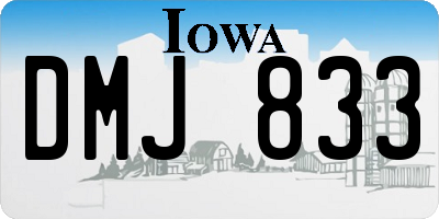 IA license plate DMJ833
