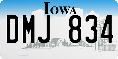 IA license plate DMJ834