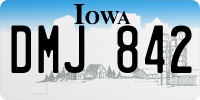 IA license plate DMJ842