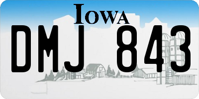 IA license plate DMJ843