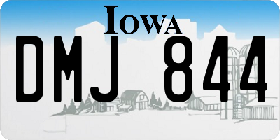 IA license plate DMJ844