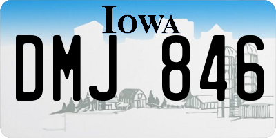 IA license plate DMJ846