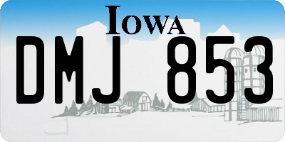 IA license plate DMJ853
