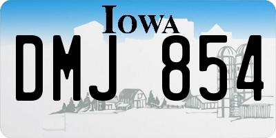 IA license plate DMJ854
