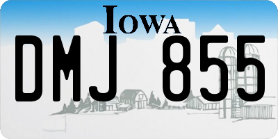IA license plate DMJ855