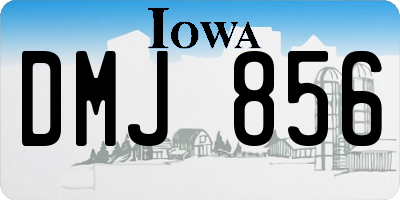 IA license plate DMJ856