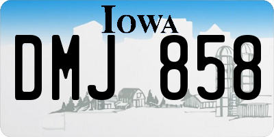 IA license plate DMJ858