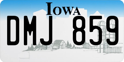 IA license plate DMJ859