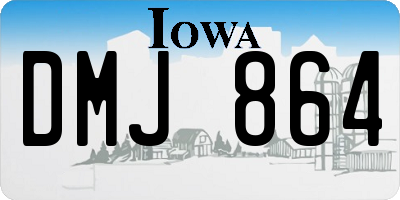 IA license plate DMJ864