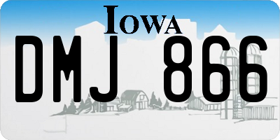 IA license plate DMJ866