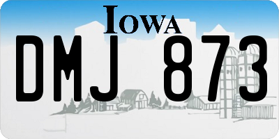 IA license plate DMJ873